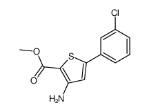 3-Amino-5-(3-chloro-phenyl)-thiophene-2-carboxylic acid methyl ester结构式