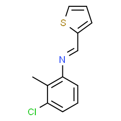 (3-chloro-2-methylphenyl)(2-thienylmethylene)amine Structure