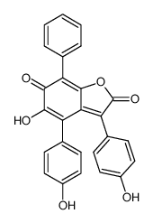 5-Hydroxy-3,4-bis(4-hydroxyphenyl)-7-phenyl-2,6-benzofurandione Structure