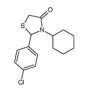 2-(4-chlorophenyl)-3-cyclohexyl-1,3-thiazolidin-4-one Structure