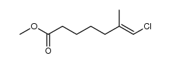 (E)-methyl 7-chloro-6-methylhept-6-enoate结构式