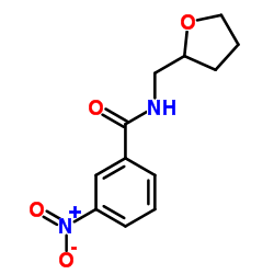 3-Nitro-N-(tetrahydro-2-furanylmethyl)benzamide Structure