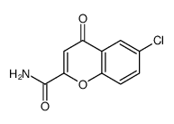 6-chloro-4-oxo-4H-1-Benzopyran-2-carboxamide结构式
