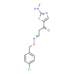 3-[2-(METHYLAMINO)-1,3-THIAZOL-5-YL]-3-OXOPROPANAL O-(4-CHLOROBENZYL)OXIME结构式