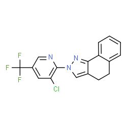 2-[3-Chloro-5-(trifluoromethyl)-2-pyridinyl]-4,5-dihydro-2H-benzo[g]indazole结构式