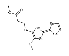 2-methylthio-3-(2-methoxycarbonylethylthio)tetraselenafulvalene Structure
