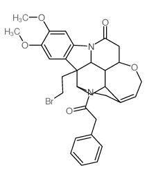 6a-(2-bromoethyl)-8,9-dimethoxy-13-(phenylacetyl)-4a,5,6,6a,12,12a,12b,12c-octahydro-6,4-(epiminomethano)-1-oxa-10b-azacyclohepta[1,2,3-cd]fluoranthen-11(2h)-one Structure