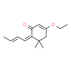 2-Cyclohexen-1-one,6-(2E)-2-butenylidene-3-ethoxy-5,5-dimethyl-,(6Z)-(9CI) Structure