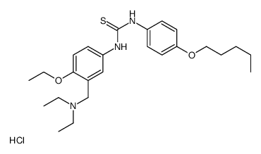 1-[3-(diethylaminomethyl)-4-ethoxyphenyl]-3-(4-pentoxyphenyl)thiourea,hydrochloride结构式