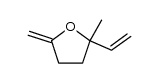 2-methyl-5-methylene-2-vinyloxolane Structure