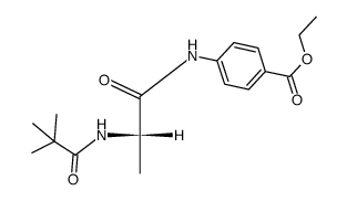 ethyl pivaloyl-alanyl-p-aminobenzoate Structure