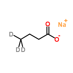 Sodium (4,4,4-2H3)butanoate Structure