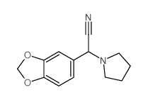 1-Pyrrolidineacetonitrile,a-1,3-benzodioxol-5-yl- Structure