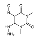 1,2,3,4-tetrahydro-1,3-dimethyl-5-nitroso-6-hydrazinopyrimidine-2,4-dione结构式