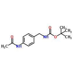 4-乙酰氨基苄基氨基甲酸叔丁酯结构式