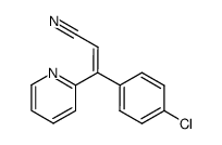 3-(4-chlorophenyl)-3-(pyridin-2-yl)acrylonitrile结构式