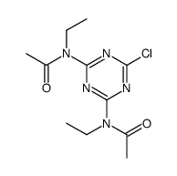 N-[4-[acetyl(ethyl)amino]-6-chloro-1,3,5-triazin-2-yl]-N-ethylacetamide Structure