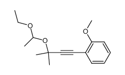 1-(3-(1-ethoxyethoxy)-3-methylbut-1-yn-1-yl)-2-methoxybenzene结构式