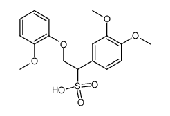 2-(2-Methoxy-phenoxy)-1-(3,4-dimethoxy-phenyl)-ethan-sulfonsaeure结构式