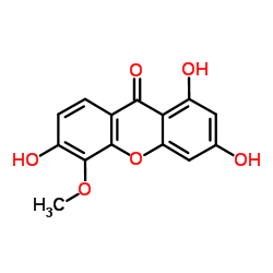 1,3,6-Trihydroxy-5-methoxyxanthone Structure