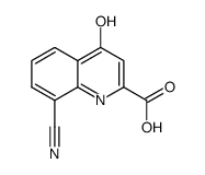 8-cyano-4-hydroxy-quinoline-2-carboxylic acid structure