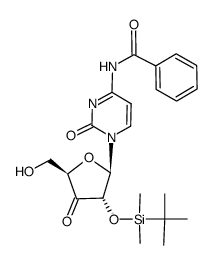 N4-benzoyl-2'-O-(tert-butyldimethylsilyl)-3'-ketocytidine结构式