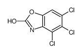 4,5,6-trichloro-3H-1,3-benzoxazol-2-one结构式