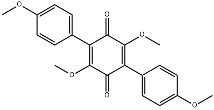 2,5-Dimethoxy-3,6-bis(4-methoxyphenyl)-2,5-cyclohexadiene-1,4-dione结构式
