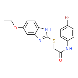 N-(4-Bromophenyl)-2-[(5-ethoxy-1H-benzimidazol-2-yl)sulfanyl]acetamide Structure