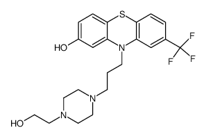 10-{3-[4-(2-hydroxy-ethyl)-piperazin-1-yl]-propyl}-8-trifluoromethyl-10H-phenothiazin-2-ol结构式