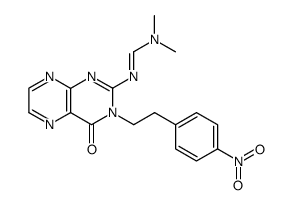 2-{[(dimethylamino)methylene]amino}-3-[2-(4-nitrophenyl)ethyl]pteridin-4(3H)-one结构式