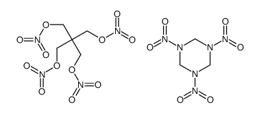 [3-nitrooxy-2,2-bis(nitrooxymethyl)propyl] nitrate,1,3,5-trinitro-1,3,5-triazinane Structure
