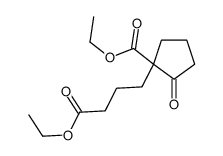 ethyl 1-(4-ethoxy-4-oxobutyl)-2-oxocyclopentane-1-carboxylate结构式