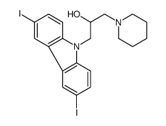 1-(3,6-diiodocarbazol-9-yl)-3-piperidin-1-ylpropan-2-ol结构式
