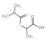 Propanoic acid,2-[[(dimethylamino)thioxomethyl]thio]- Structure
