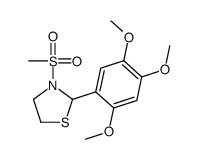 Thiazolidine, 3-(methylsulfonyl)-2-(2,4,5-trimethoxyphenyl)- (9CI) Structure