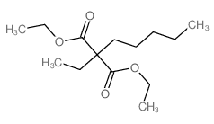 Propanedioic acid,2-ethyl-2-pentyl-, 1,3-diethyl ester结构式