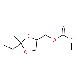 Carbonic acid, (2-ethyl-2-methyl-1,3-dioxolan-4-yl)methyl methyl ester (9CI) Structure