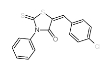 5-[(4-chlorophenyl)methylidene]-3-phenyl-2-sulfanylidene-thiazolidin-4-one picture