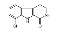 8-Chloro-2,3,4,9-tetrahydro-1H-β-carbolin-1-one结构式
