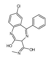 7-chloro-N-methyl-2-oxo-5-phenyl-1,3-dihydro-1,4-benzodiazepine-3-carboxamide Structure