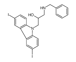 1-(benzylamino)-3-(3,6-diiodocarbazol-9-yl)propan-2-ol结构式