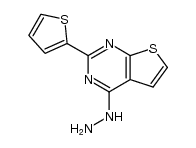 4-hydrazino-2-thiophen-2-yl-thieno[2,3-d]pyrimidine结构式