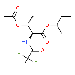 O-Acetyl-N-(trifluoroacetyl)-L-threonine 1-methylpropyl ester结构式