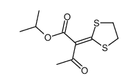 propan-2-yl 2-(1,3-dithiolan-2-ylidene)-3-oxobutanoate结构式