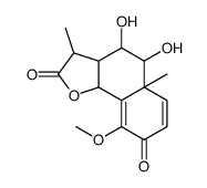 4,5-dihydroxy-9-methoxy-3,5a-dimethyl-3a,4,5,9b-tetrahydro-3H-benzo[g][1]benzofuran-2,8-dione结构式