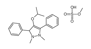 1,2-dimethyl-3,5-diphenyl-4-propan-2-yloxy-1,3-dihydropyrazol-1-ium,methyl sulfate Structure