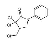 3,3-dichloro-4-(chloromethyl)-1-phenylpyrrolidin-2-one结构式