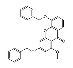 1-methoxy-3,5-bis(phenylmethoxy)xanthen-9-one结构式