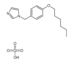 1-[(4-hexoxyphenyl)methyl]imidazole,perchloric acid Structure